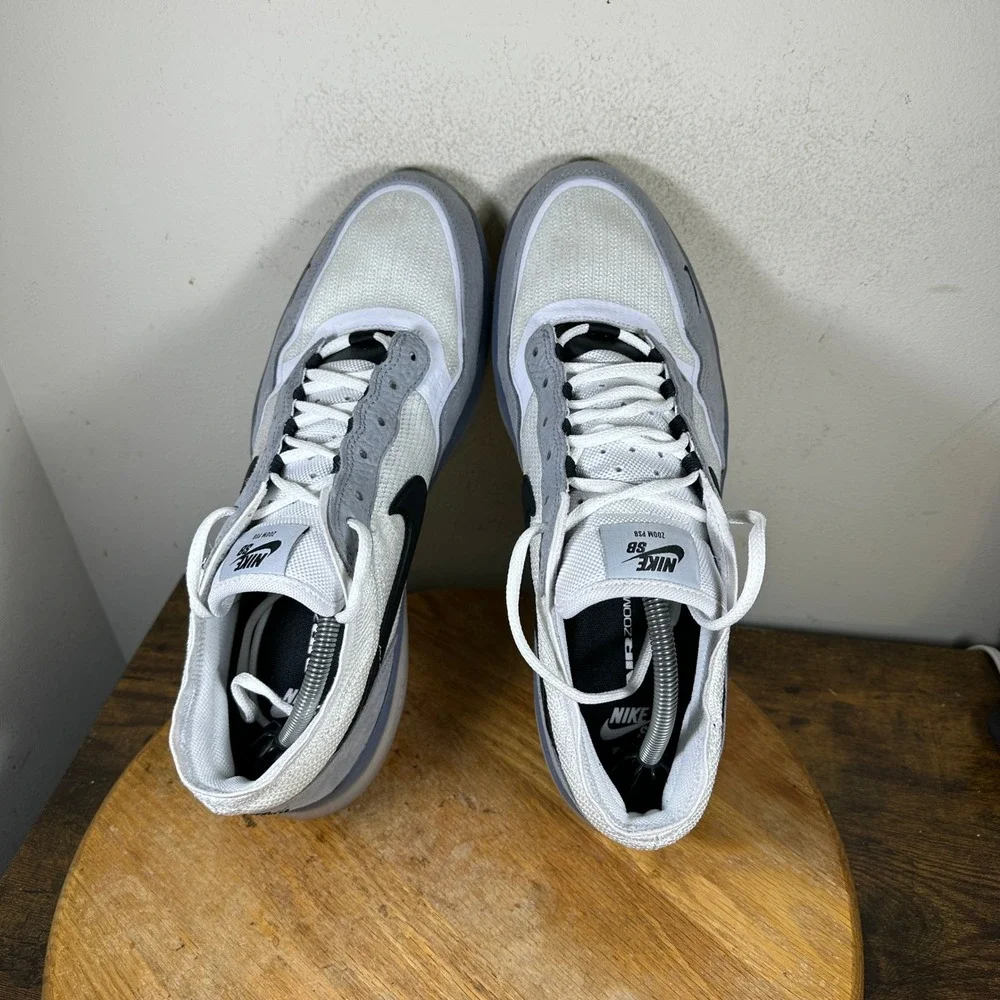 Nike SB PS8 Summit White Wolf Grey Black Skate Shoes FV8493-004 Mens 13